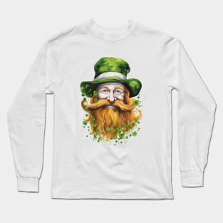 Watercolor Leprechaun Long Sleeve T-Shirt
